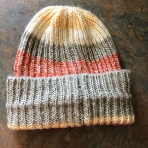 Urban Outfitters Red and Gray Beanie